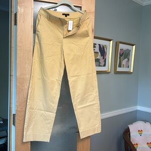 NWT Banana Republic wide leg cotton trousers, size 4, color yellow